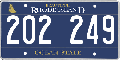 RI license plate 202249