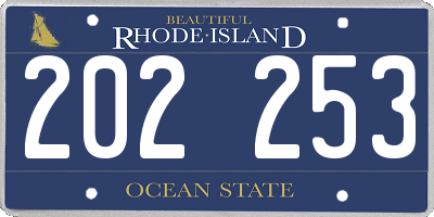 RI license plate 202253