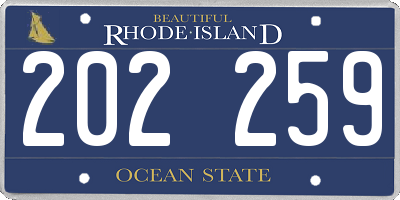 RI license plate 202259