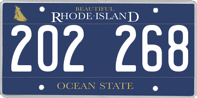 RI license plate 202268