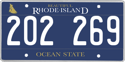 RI license plate 202269