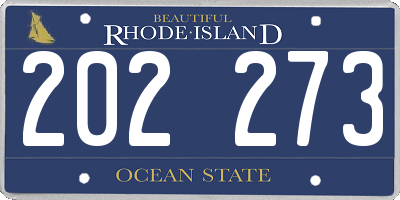 RI license plate 202273