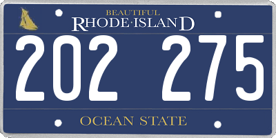 RI license plate 202275