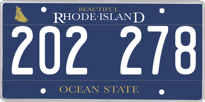 RI license plate 202278
