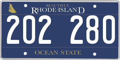 RI license plate 202280