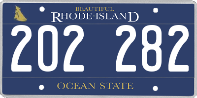 RI license plate 202282