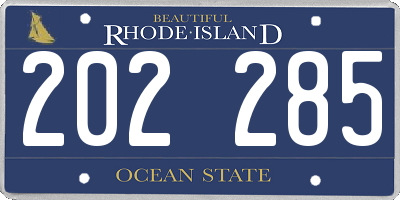 RI license plate 202285