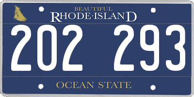 RI license plate 202293