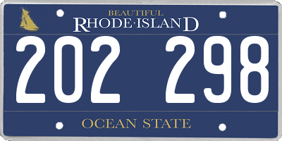 RI license plate 202298
