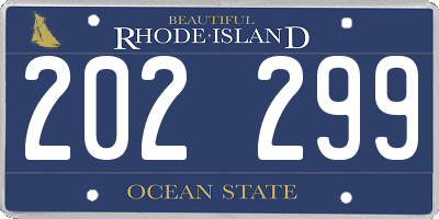 RI license plate 202299