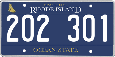 RI license plate 202301