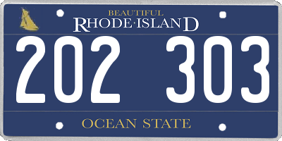 RI license plate 202303