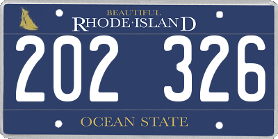 RI license plate 202326