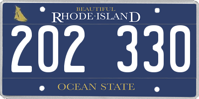 RI license plate 202330