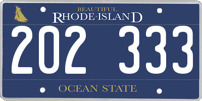 RI license plate 202333