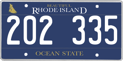 RI license plate 202335