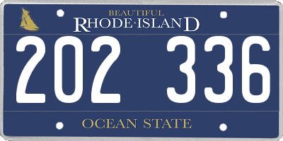 RI license plate 202336