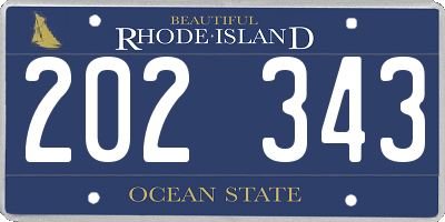 RI license plate 202343