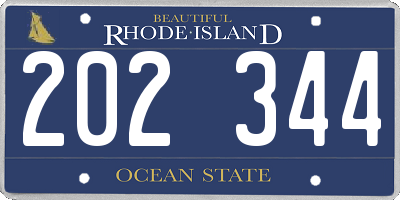 RI license plate 202344