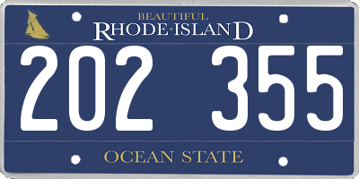 RI license plate 202355