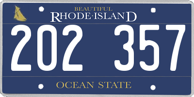 RI license plate 202357