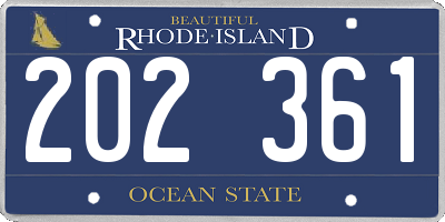 RI license plate 202361