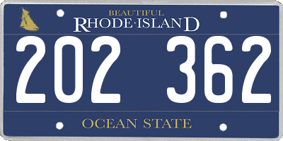 RI license plate 202362