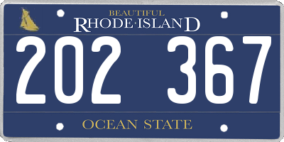 RI license plate 202367