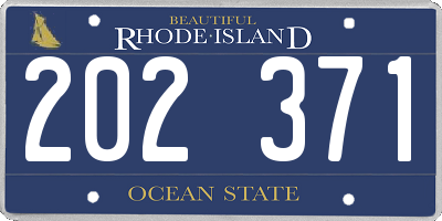 RI license plate 202371