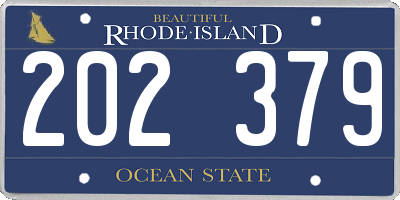 RI license plate 202379