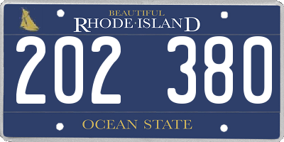 RI license plate 202380