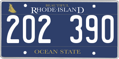 RI license plate 202390