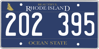 RI license plate 202395