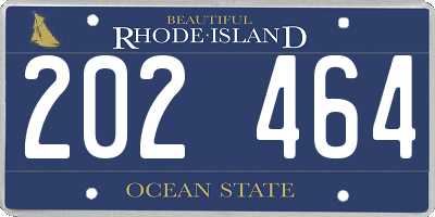 RI license plate 202464