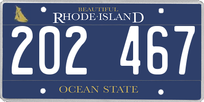 RI license plate 202467