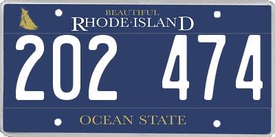 RI license plate 202474