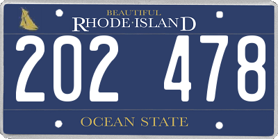 RI license plate 202478