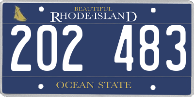 RI license plate 202483