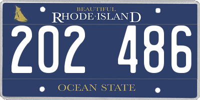 RI license plate 202486