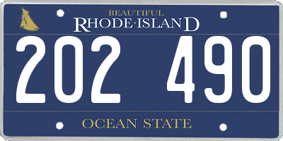 RI license plate 202490