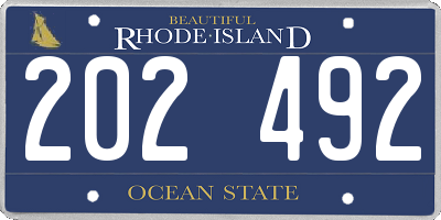 RI license plate 202492
