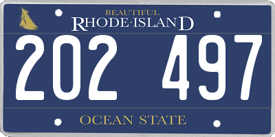 RI license plate 202497