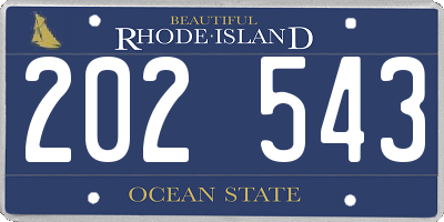 RI license plate 202543