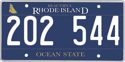 RI license plate 202544