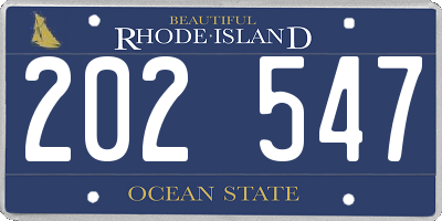 RI license plate 202547