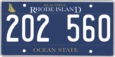 RI license plate 202560