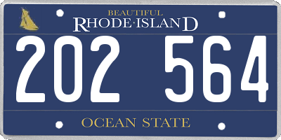 RI license plate 202564