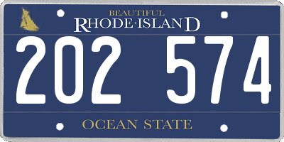 RI license plate 202574