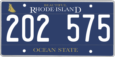 RI license plate 202575