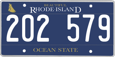 RI license plate 202579